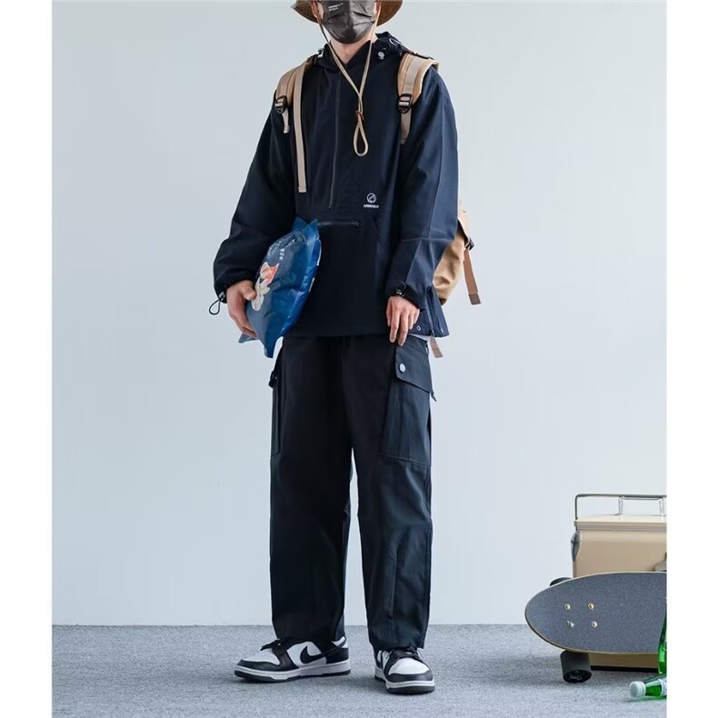 夹克外穿春季新款潮潮流标准半高拉链男长袖时尚青春流行ins纯色,男装夹克,星座1210-1
