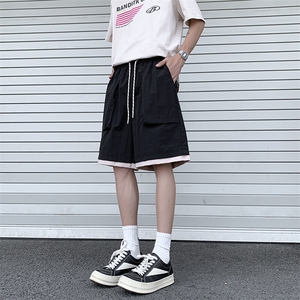 夏季新款直筒休闲工装短裤户外运动五分裤男运动短裤,牛仔裤怎么搭配aj低帮图片