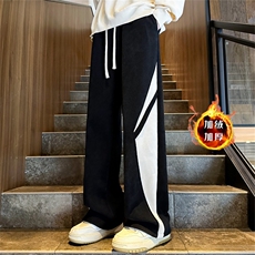 XZ616秋冬重磅加绒加厚破缝撞色拼接休闲长裤TY1150JRP55控78，男装卫衣，星座512A（原616）