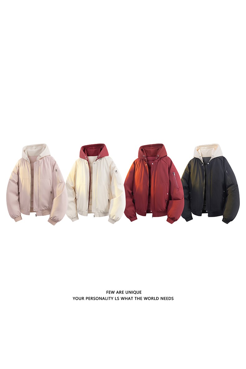 白底A2357P88-美式潮牌工装棉服男女冬季宽松休闲假两件外套,男装棉衣,电商B241