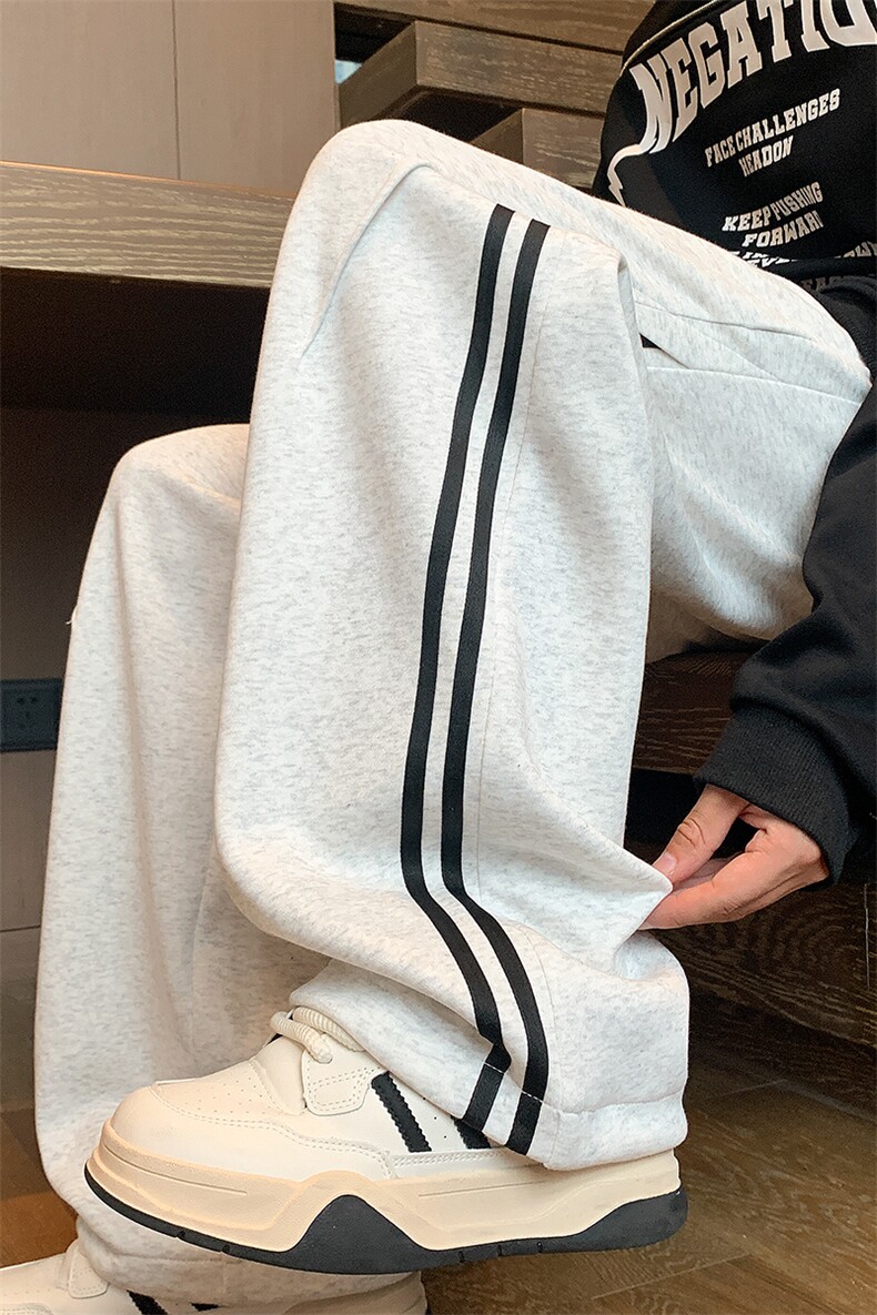 现货现货2025年秋季新款宽松休闲卫裤男D329-QM757-特45-控78,男装休闲裤,电商D329