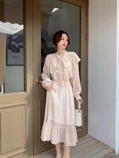 夏季新款小碎觉花连衣裙，女装连衣裙，格瑞琪