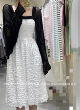 现货提花格子吊带裙?空调衫，女装背心吊带，东町