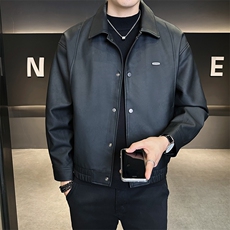 2025新款秋季皮衣外套男高级感潮牌机车皮夹克A313-PY908-P135，男装皮衣，电商A313