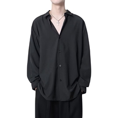 原宿青春流行男简约纯色日常潮衬衫标准气质夏季长袖文艺日系ins，男装衬衫，星座1210-1