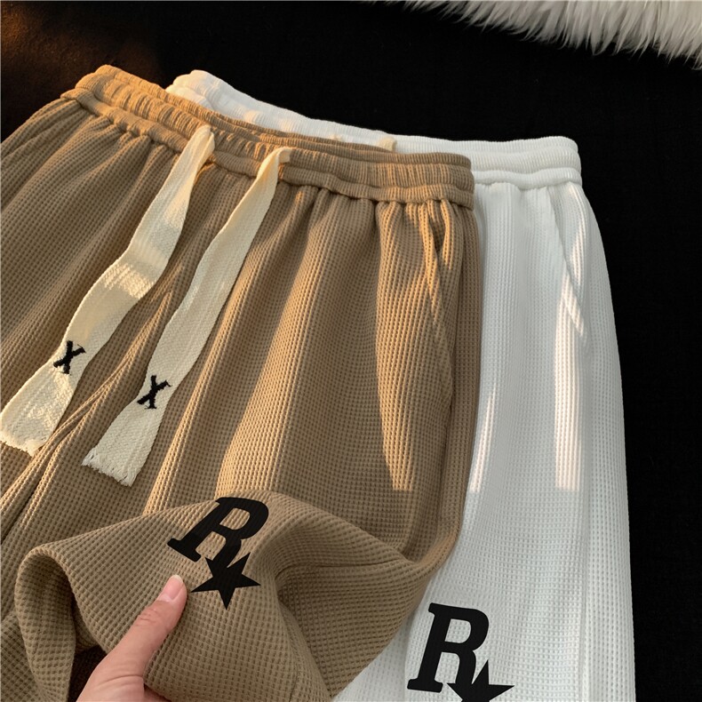 R星华夫格短裤平铺大码M~5XL XZ604-DK604-P25控38图片