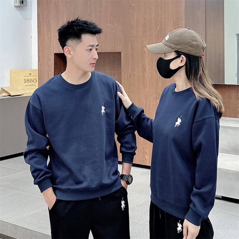 时尚潮流男士宽松休闲长袖套头卫衣舒适百搭适合秋季穿着男装，男装卫衣，德尔信羊绒