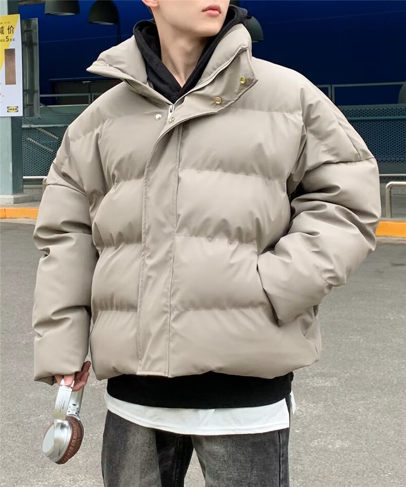 冬季新款立领面包服外套男韩版简约宽松休闲皮棉服棉袄W228-P95,男装棉衣,星座1109-3