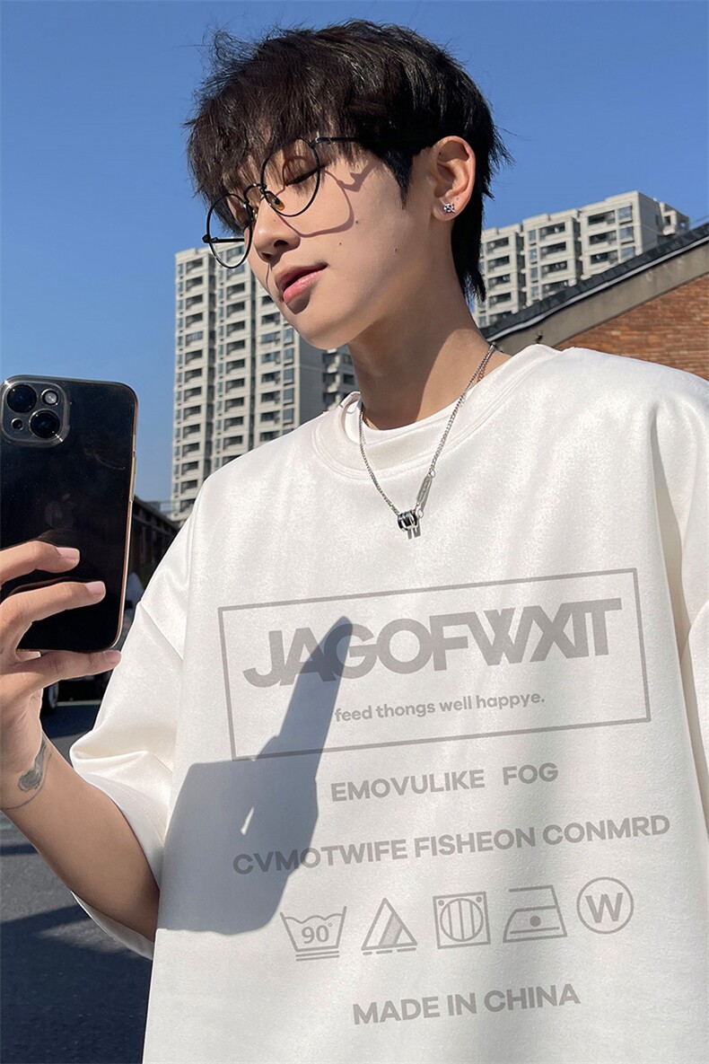 量大优供视频重磅麂皮绒短袖t恤男JT517-特p19,男装T恤,电商B371