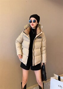 【现货】时尚宽松舒适短款面包白鸭绒羽绒服图片