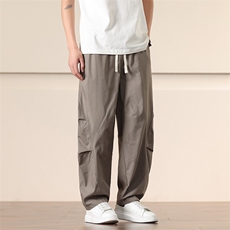 春夏风休闲裤男宽松大码弯刀哈伦裤潮流青年阔腿裤子AK20P45，男装休闲裤，星座220-2