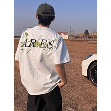 美式花卉刺绣短袖t恤男款夏季潮牌复古宽松休闲半袖DCA016-P39，男装T恤，星座208-5