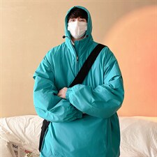 冬季bf街头棉服套头连帽棉袄宽松棉衣A125-Y270-P100，男装棉衣，电商A071