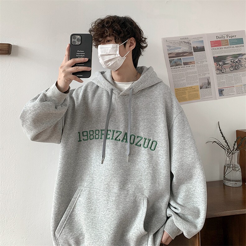 CC1006-TP65控价88新年2023港风字母刺绣连帽卫衣男学生连帽衫,男装卫衣,电商A102-1