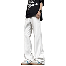 小众裤子设计感排扣时尚百搭宽松直筒裤K020-特批-3969，男装休闲裤，星座718-1