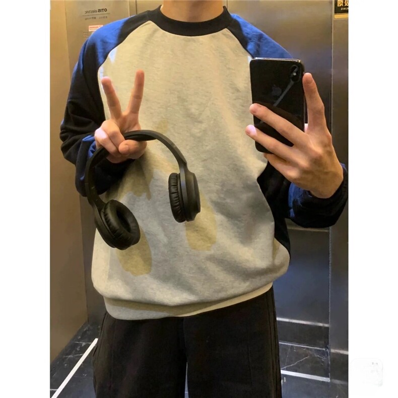 新款高质量cleanfit有版型简约百搭修身无帽卫衣W1116，男装卫衣，星座1116A（原606A-3）