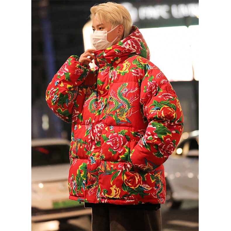 A2风冬季保暖防寒棉衣外套花棉服连帽汉服潮男女装大码个性,男装棉衣,星座115A(原星座507）