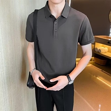 翻领短袖polo衫男潮牌夏季t恤韩版修身潮流T2025新款休闲体恤上衣，男装衬衫，星座506A