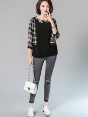 2021年春季优雅时尚气质潮流翻领衬衫简约个性百搭，女装衬衫，深水步