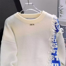 【005】新款简约百搭潮流宽松圆领拼色针织衫毛衣A079-D90-P47，男装针织衫/毛衣，电商A079