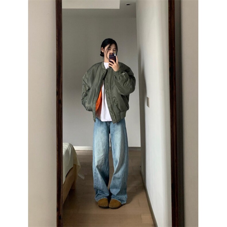 美式bomber飞行员夹克棉服男款冬季潮牌高级感外套cleanfit棒球服,男装夹克,星座1007（原301D）