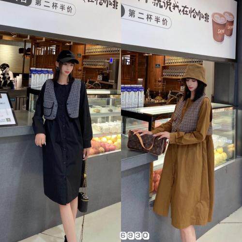 秋装新款 两件套连衣裙，女装连衣裙，衣布社R