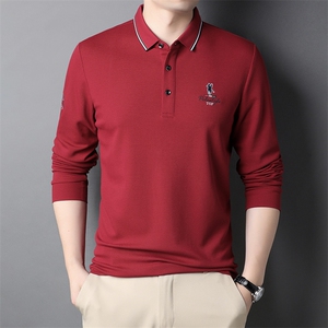 QLM77173男式秋季服装新款长袖T恤青年翻领四季打底体恤P66图片