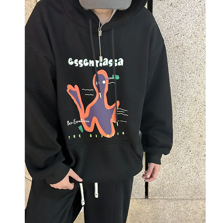 1015-2TT785-P65加绒70秋季高街美式休闲连帽卫衣男女,男装卫衣,星座1015-2