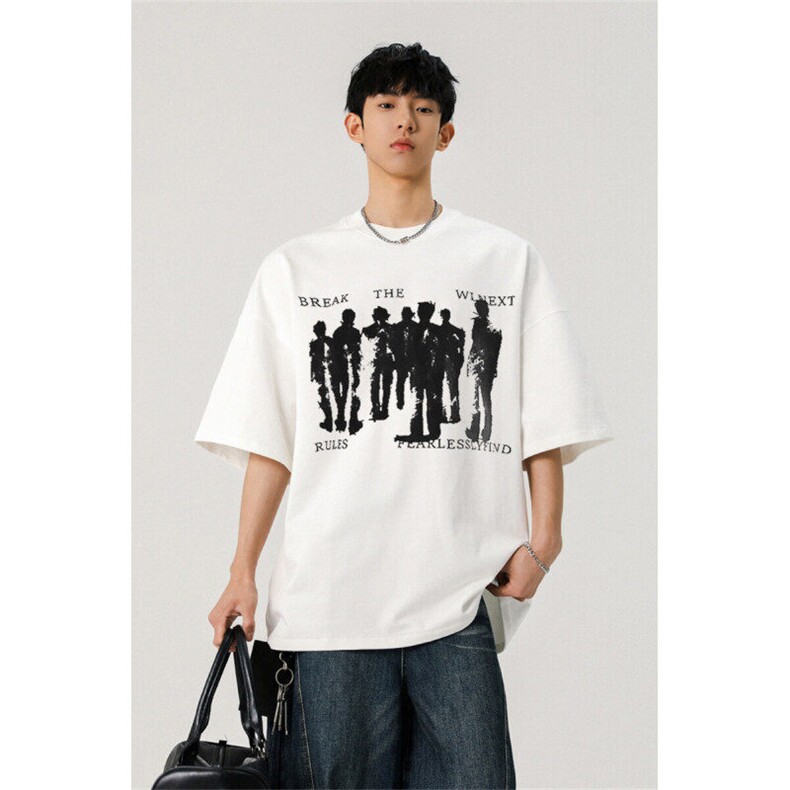 706-T5227-P28特P260克重磅现货夏季印花短袖T恤情侣打底衫潮，男装T恤，星座706