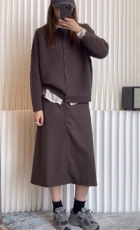 毛衣女秋冬2024秋冬款圆领洋气慵懒宽松软糯针织衫，女装羊毛衫，纳慈羊绒