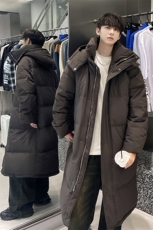 羽绒服男冬季港风宽松连帽长款白鸭绒外套YR926-P205（控价258，男装羽绒服，星座214-3