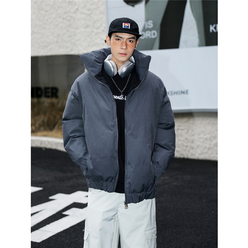 秋冬棉衣加厚夹克加绒外套铆钉立领棉服加厚1016-1W105P128K158,男装夹克,星座1016-1（原电商B408-1）