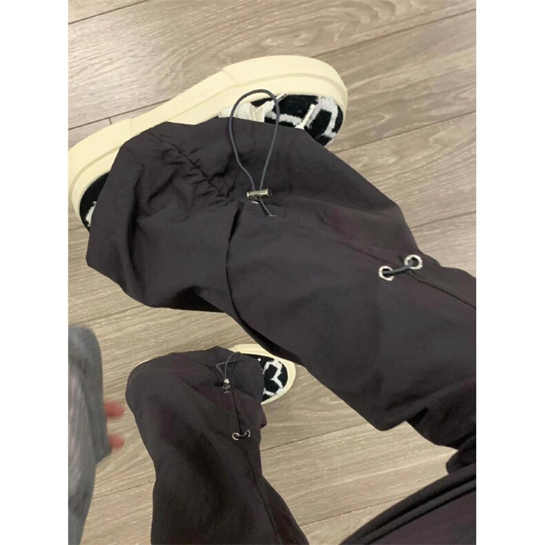 【网图】黑色速干工装裤男女夏季美式高街vibe伞兵裤子KZ44WW-P45图片
