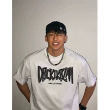 美式街头设计字母印花短袖T恤男夏潮流宽松百搭260g纯棉上衣，男装T恤，星座516A