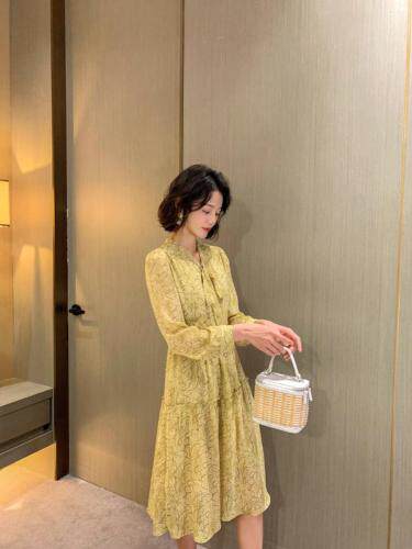 【现货】2021年春夏新品韩版时尚大方百搭连衣裙，女装连衣裙，荷塘月色