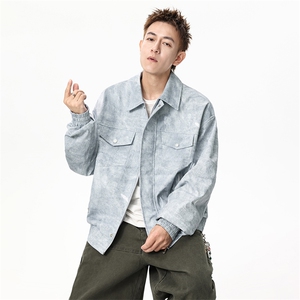 美式工装风外套男款秋季宽松cleanfit男生休闲翻领夹克Q5556-P78图片