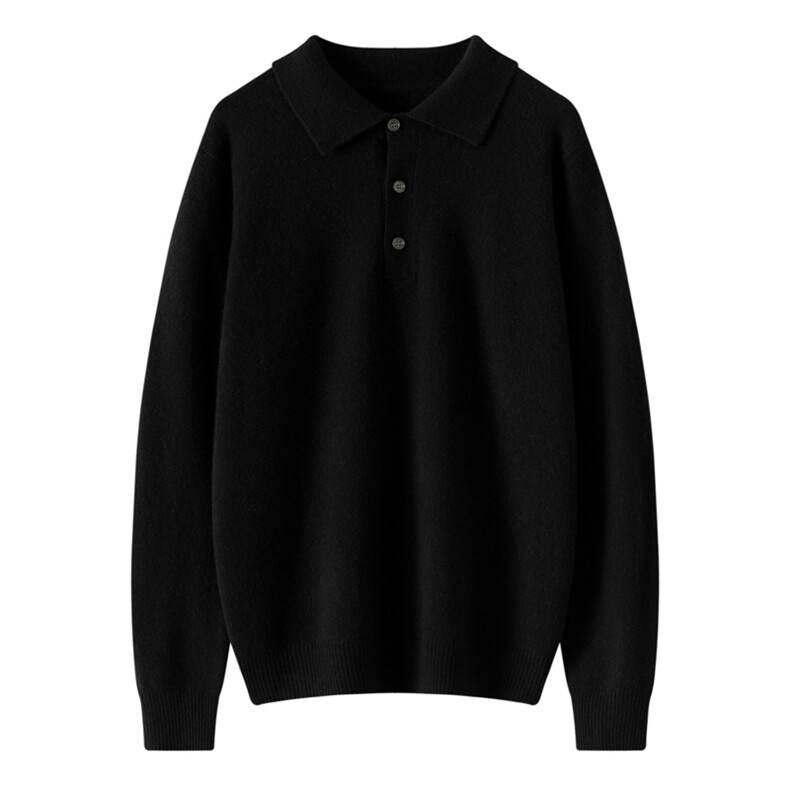 男款POLO领秋冬羊绒衫羊绒商务绅士男装，男装羊绒套衫，昭美纯山羊绒