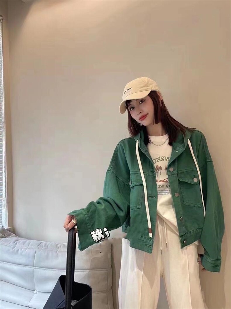 连帽款彩色牛仔外套，其它，转角爱尚