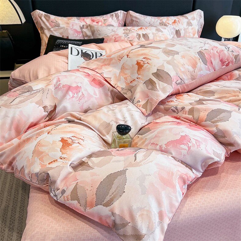 新款棉磨毛数码印花四件套,女装床品套件,一起卖家纺