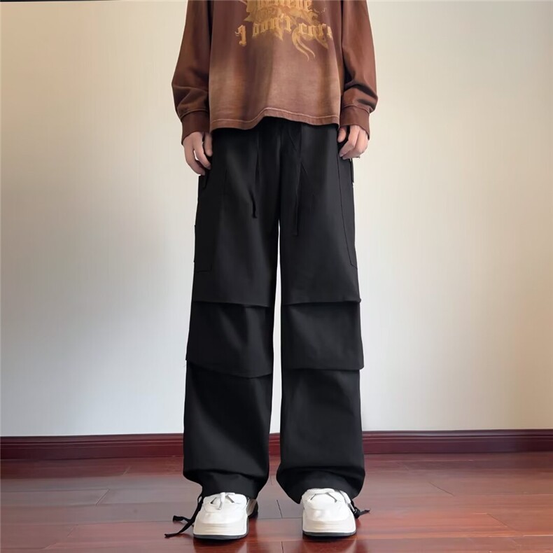 工装休闲裤男士韩版潮流痞帅气百搭宽松2024秋季ins长裤K5685-P47图片
