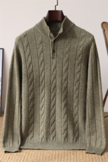 秋冬新款半高针织纯色套头上衣，男装针织衫/毛衣，冬季工坊