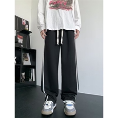 卫裤男痞帅宽松直筒阔腿炸街拖地裤子ins休闲百搭运动裤CK176-P35，男装休闲裤，星座1008