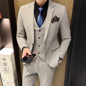 2025新款男士西服三件套商务休闲西装2216-P220图片