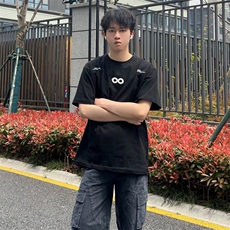 万针全刺绣解构设计260克重磅双纱纯棉高品质美式高街短袖T恤特35，男装T恤，电商A486-1