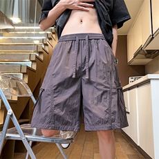 现货夏季工装短裤男ins潮牌休闲百搭潮流痞帅五分裤D02520-P38，男装牛仔裤，星座308B-2