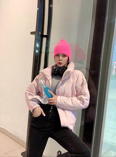 压线立领90羽绒SML，女装，尚映