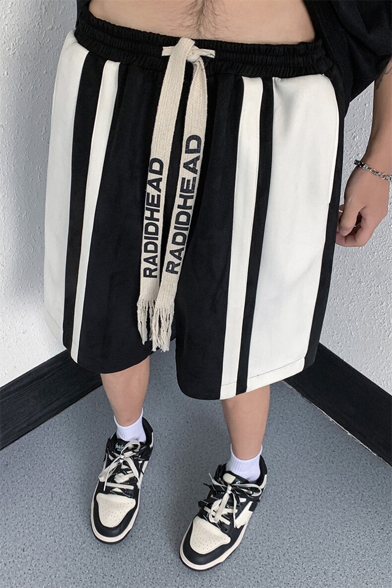 B239-1500-P38控价59撞色条纹休闲短裤男美式抽绳运动五分裤子,男装休闲裤,星座514-2(原B239)