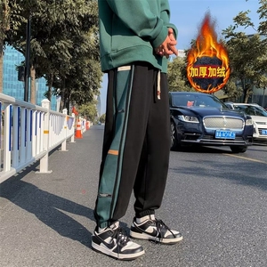 218-1-P30-B159新款时尚休闲潮男百搭常规加绒卫裤图片
