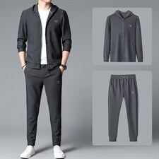 S3098-2钱塘2020-2春秋新款时尚休闲帅气中青年男士卫衣套装P180，男装休闲套装，钱塘207-2