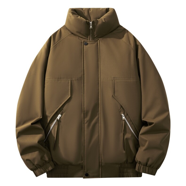 自家图有视频加棉加厚潮牌防风防寒保暖立领外套棉服M2571p85,男装棉衣,电商D315